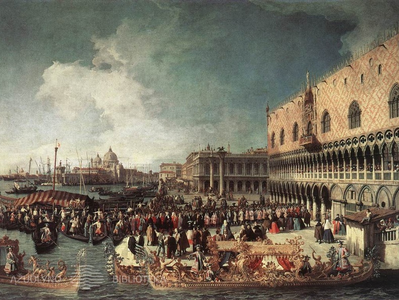 Canaletto. Ambasadoriaus priėmimas Dožų rūmuose. Apie 1730 m.