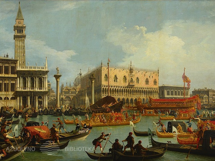 Canaletto. Bukentauro sugrįžimas į prieplauką šalia Palazzo Ducale. XVIII a.