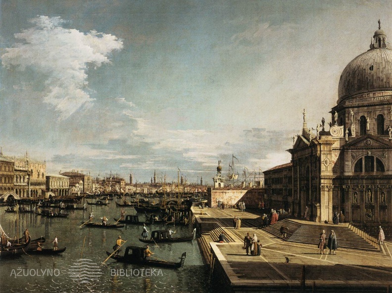 Canaletto. Didysis kanalas ir Švč. Marijos Sveikatos bazilika. Apie 1730 m.