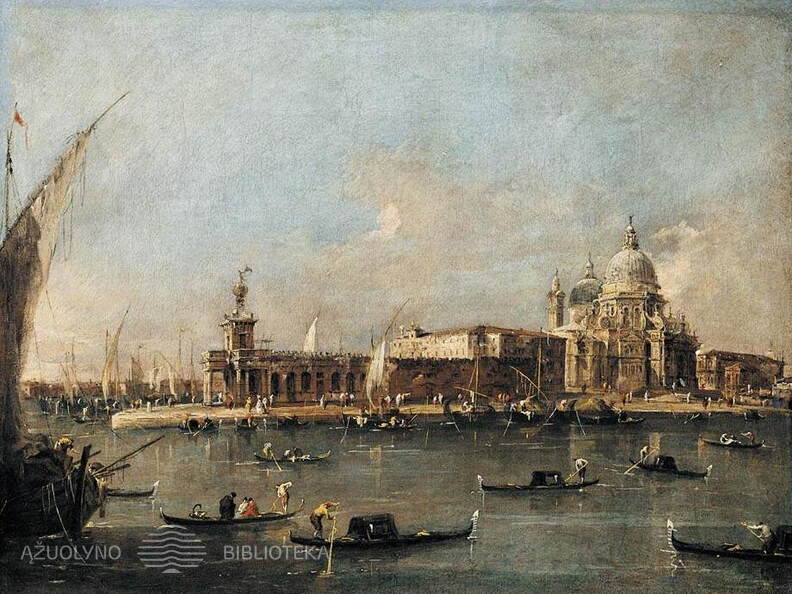 Francesco Guardi. Punta della Dogana. Apie 1782 m.