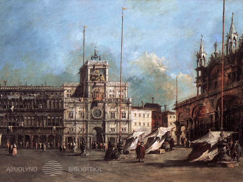 Francesco Guardi. Šv. Morkaus laikrodis. 1770-75 m.