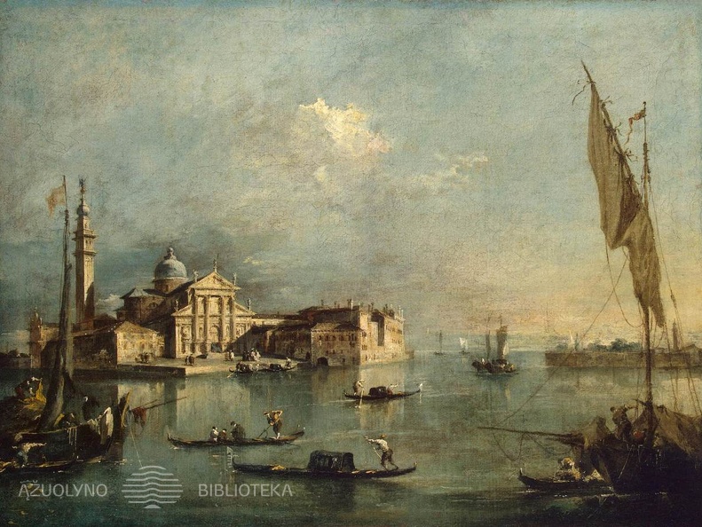 Francesco Guardi. Vaizdas į Šv. Jurgio Didžiąją baziliką. 1765-75 m.