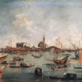 Francesco Guardi. Venecijos dožas atvyksta į San Niccolò del Lido vienuolyną. 1766-70 m.
