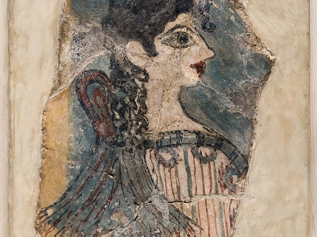 La Parisienne arba Minojiečių dama. Freskos fragmentas. Knoso rūmai. Kreta. 1450-1300 m. pr. Kr.
