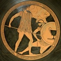 Poseidonas kovoja su titanu. Keramika. Apie 475-470 m. pr. Kr.
