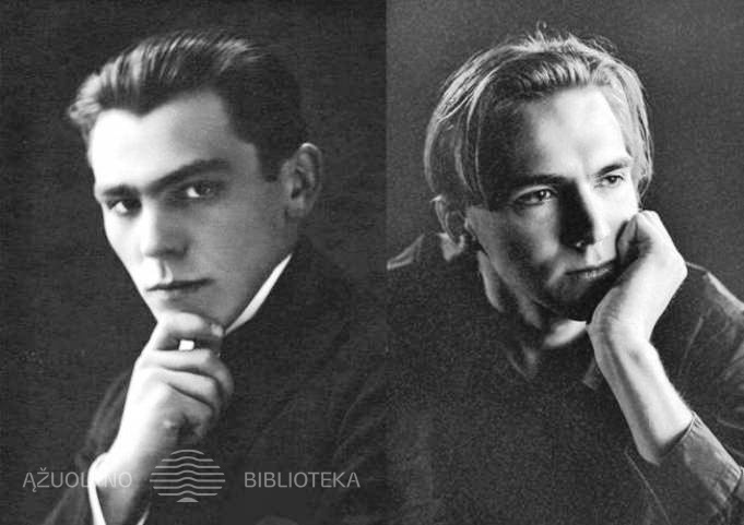 Petro Kubertavičiaus ir aktoriaus Motiejaus Ivanausko nuotraukų koliažas