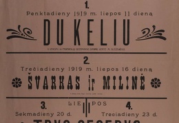 Juozo Vaičkaus „Skrajojamojo teatro“ afiša