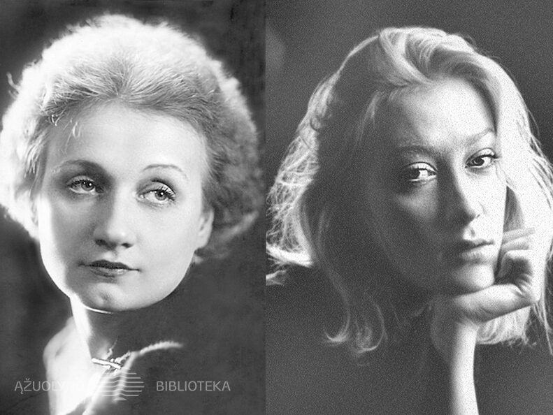 Onos Kurmytės ir Aistės Zabotkaitės nuotraukų koliažas