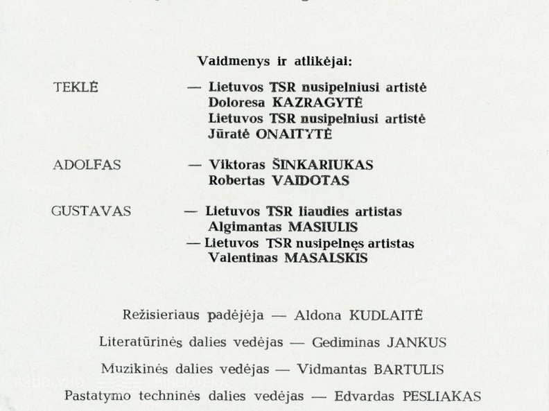 LEGENDINIAI SPEKTAKLIAI