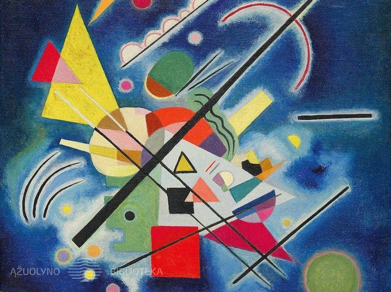 Vasilijus Kandinskis. Mėlynasis paveikslas. 1924 m.