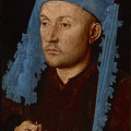 Janas van Eikas. Vyras su mėlyna kepure. Apie 1430 m.