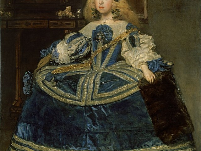 Diegas Velaskesas. Margarita Teresa mėlyna suknele. 1659 m.