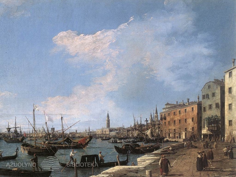 Kanaletas. The Riva degli Schiavoni krantinė. 1724-30 m.