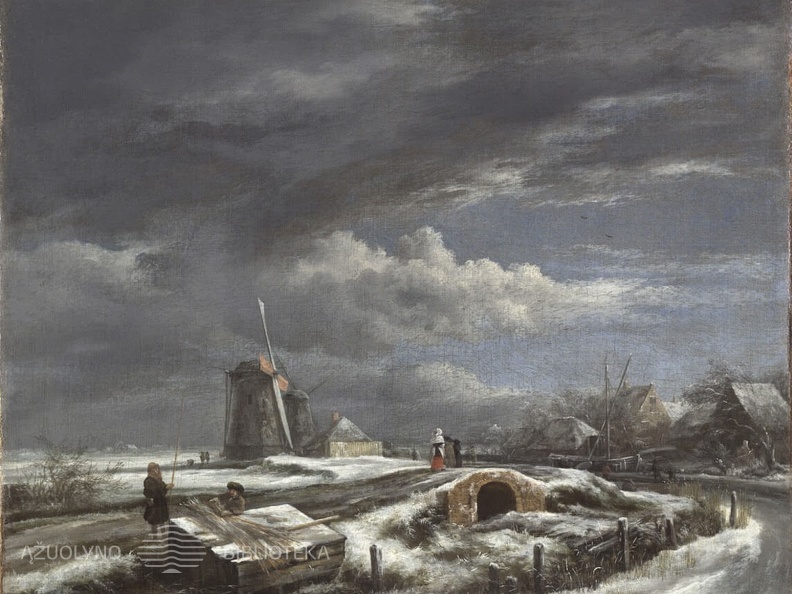 Jakobas van Reisdalis. Žiemos peizažas. Apie 1660 m.