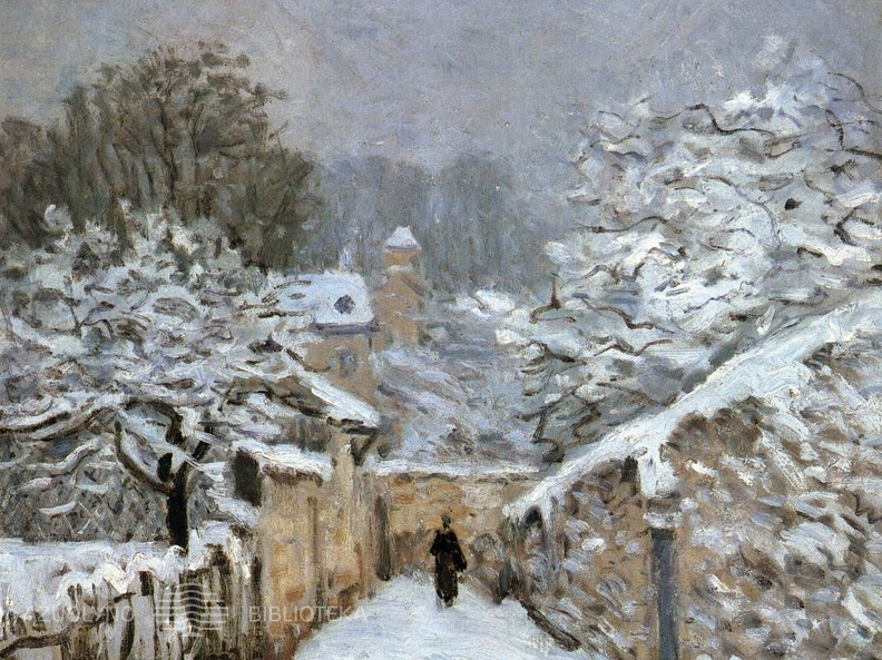 Alfredas Sislėjus. Sniegas Louveciennes komunoje. 1878 m.