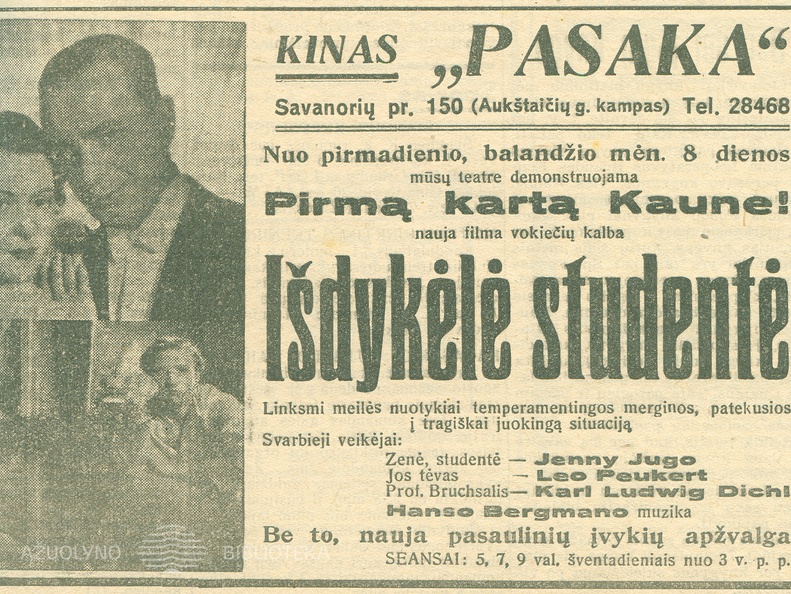 Lietuvos žinios. - 1940, bal. 9, p. 7.