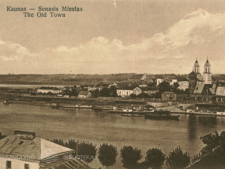 Tolumoje kairėje Nemuno ir Neries santaka. 1925 m. [Atvirukas iš KAVB fondų]