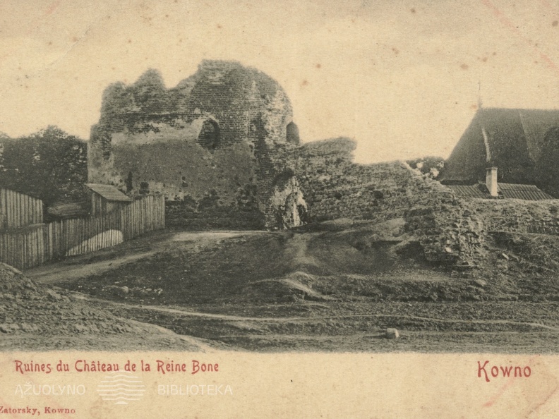 Kauno pilies liekanos. XIX a. pab. Fotogr. W. Zatorsky