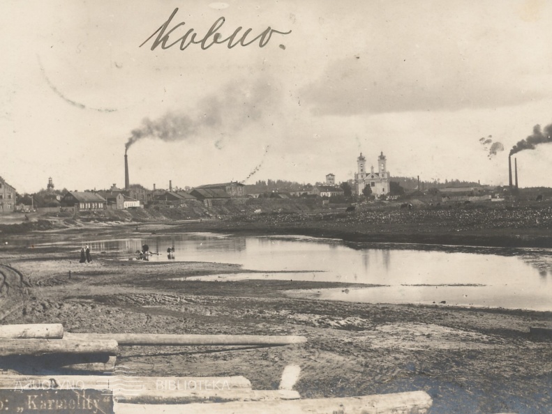 Nemunas ties Karmelitais. XIX a. pab.