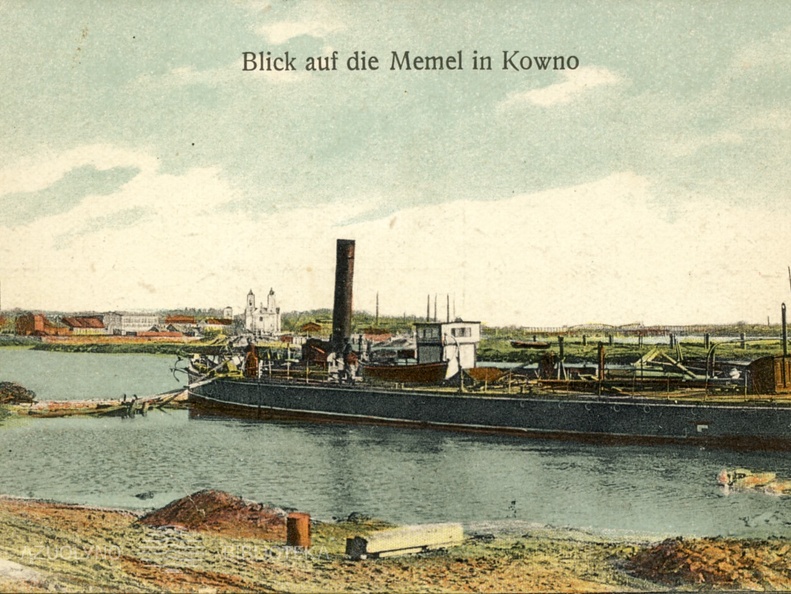 Vaizdas į Nemuną Pirmojo Pasaulinio karo metais. 1916 m.