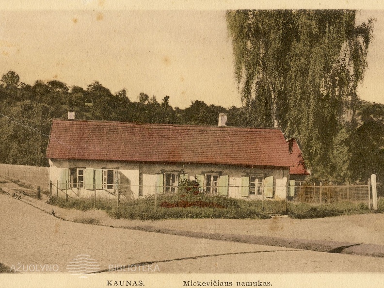 Adomo Mickevičiaus namelis. XX a. pr.