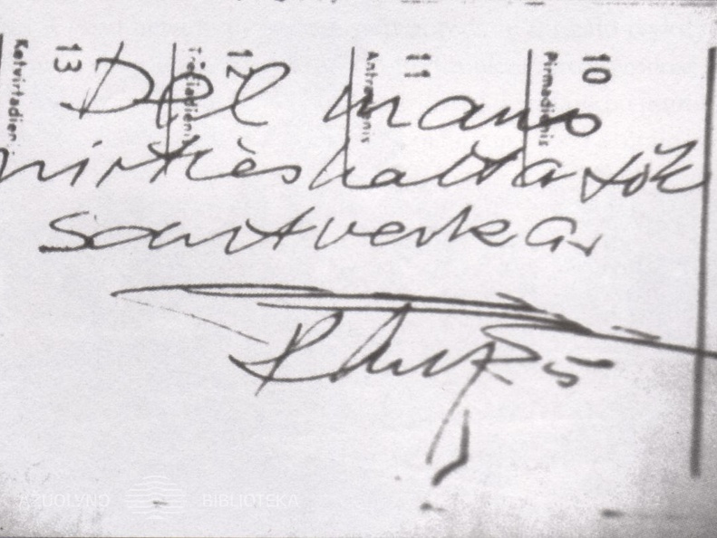 Priešmirtinis R. Kalantos raštelis