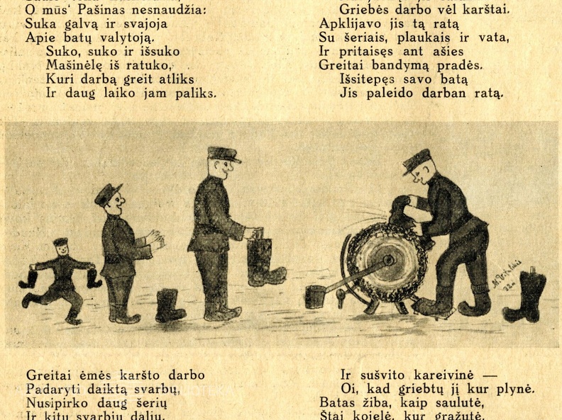 Kaip eilinis Pašinas, išrado batams valyti mašinas