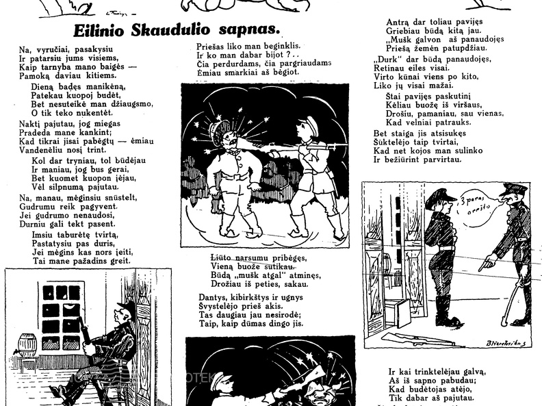 Kuprinės pabiros. Eilinio Skaudulio sapnas