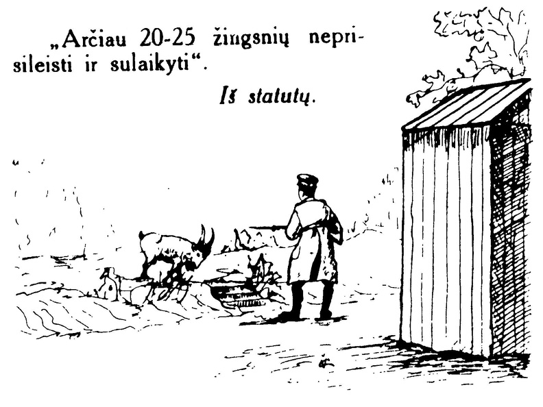 Naujokas Baltrus Pleiskurys sargyboj