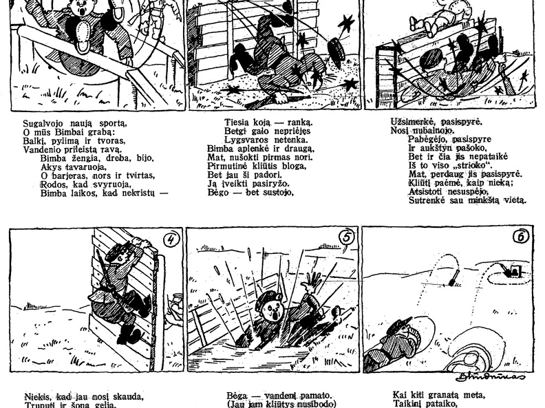 Eilinio Bimbos fizinis patvarumas šešiose nelaimėse