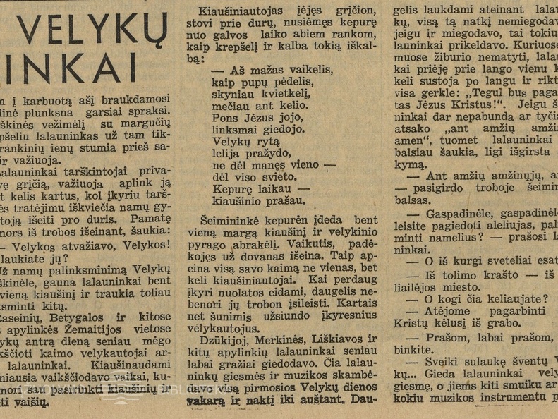 B. Buračas apie lalauninkus