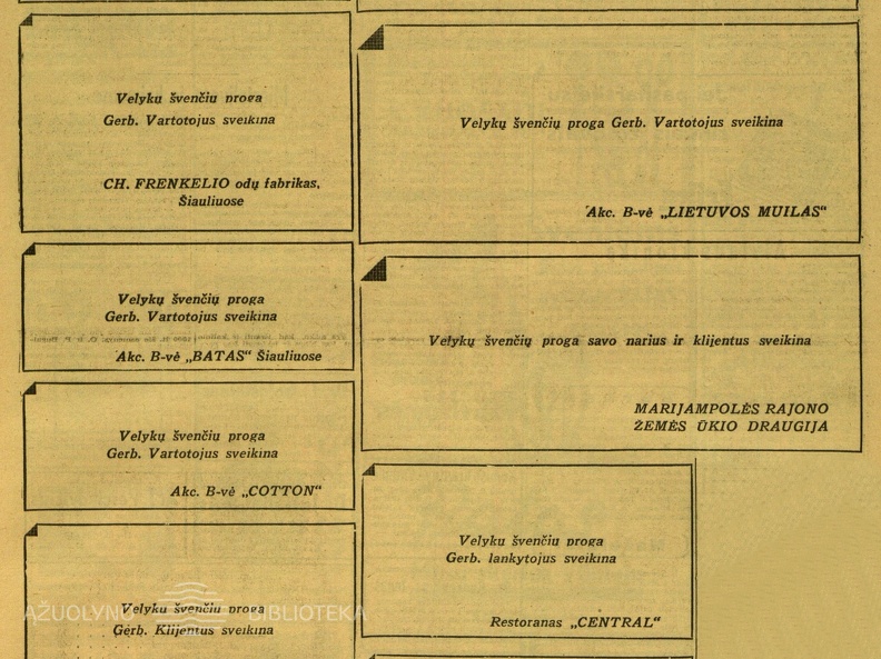  Įvairių įmonių sveikinimai