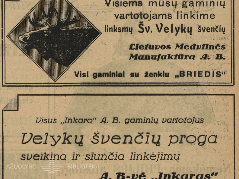  „Briedis“, „Inkaras“ sveikinimai
