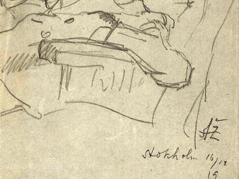 Galdikas miega. A. Žmuidzinavičiaus piešinys