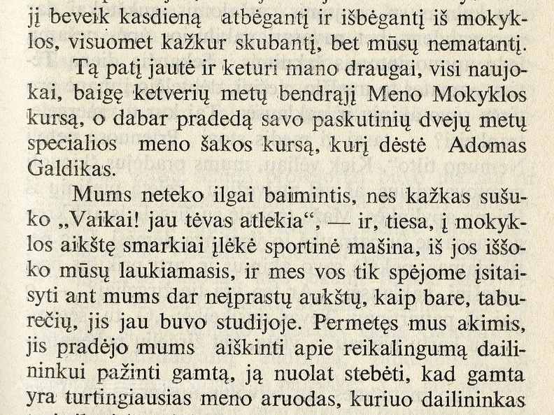 Dail. Adomą Galdiką prisiminus / Dail. B. Vilkutaitytė-Gedvilienė