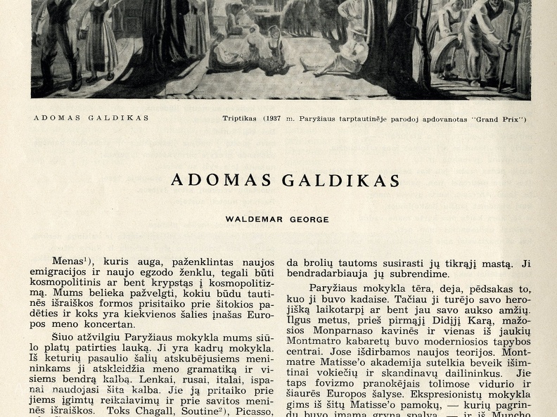 Adomas Galdikas / Waldemar George; vertė D. M. Jesaitytė