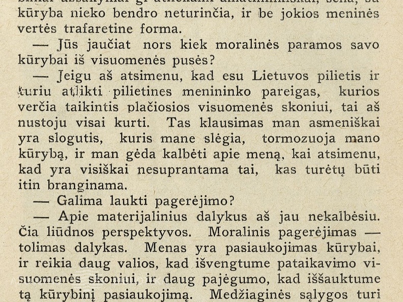 Menas, dailininkai ir visuomenė: [interviu su A. Galdiku]