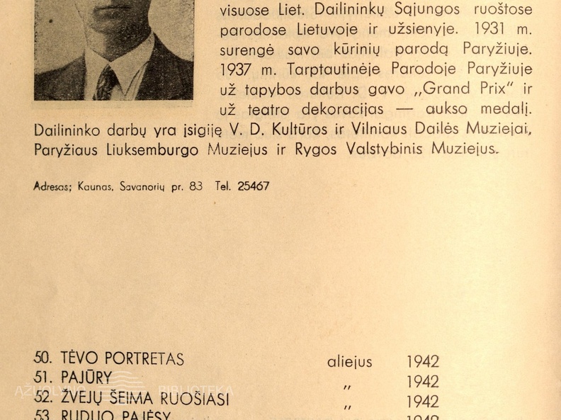 Adomas Galdikas // Lietuvos dailininkų apžvalginė dailės paroda