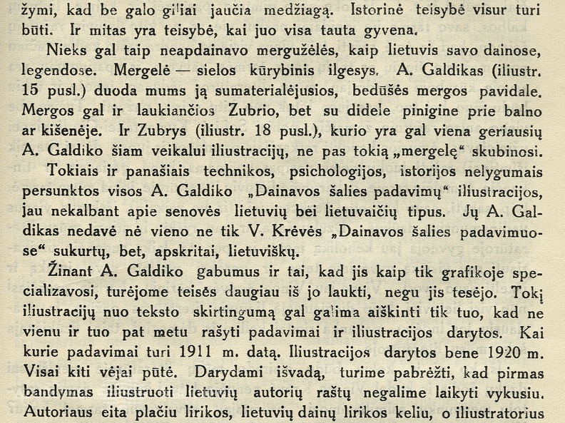 Vinco Krėvės Raštų iliustracijos: [rašoma apie A. Galdiko