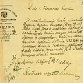 Kauno m. valdybos raštas Kauno  m. Finansų skyriui dėl pastatų Ukmergės pl. perrašymo Adomui ir Magdalenai Galdikams