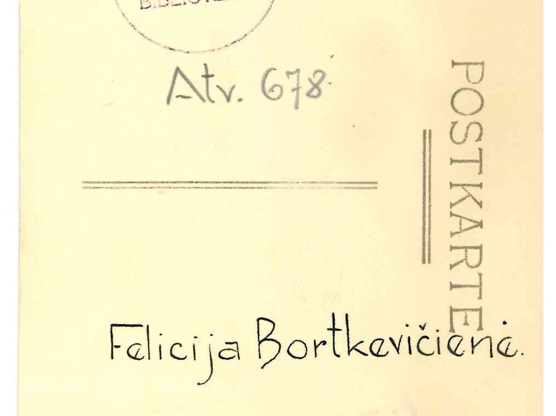 Felicija Bortkevičienė. Foto Atelier „Zinaida“. Kaunas.