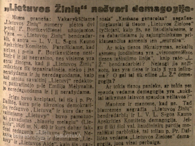 „Lietuvos Žinių“ nešvari demagogija: [dėl užuojautų 