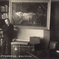 Kauno meno mokyklos direktorius Kajetonas Šklėrius bibliotekoje