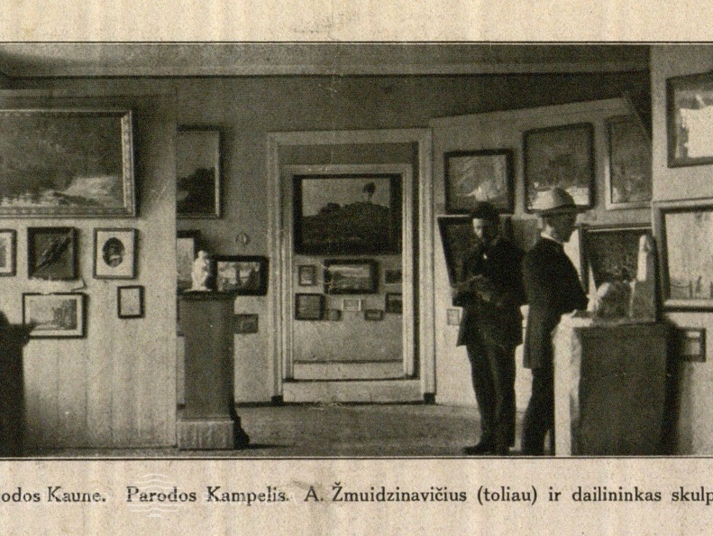 Iš Meno Apžvalgos. Parodos Kaune. Parodos kampelis. A. Žmuidzinavičius 