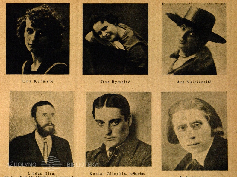 Ona Kurmytė, Ona Rymaitė, Ant. Vainiūnaitė, Liudas Gira,