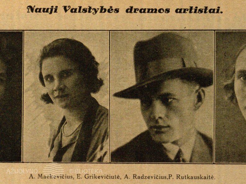 Nauji Valstybės dramos artistai: A. Mackevičius