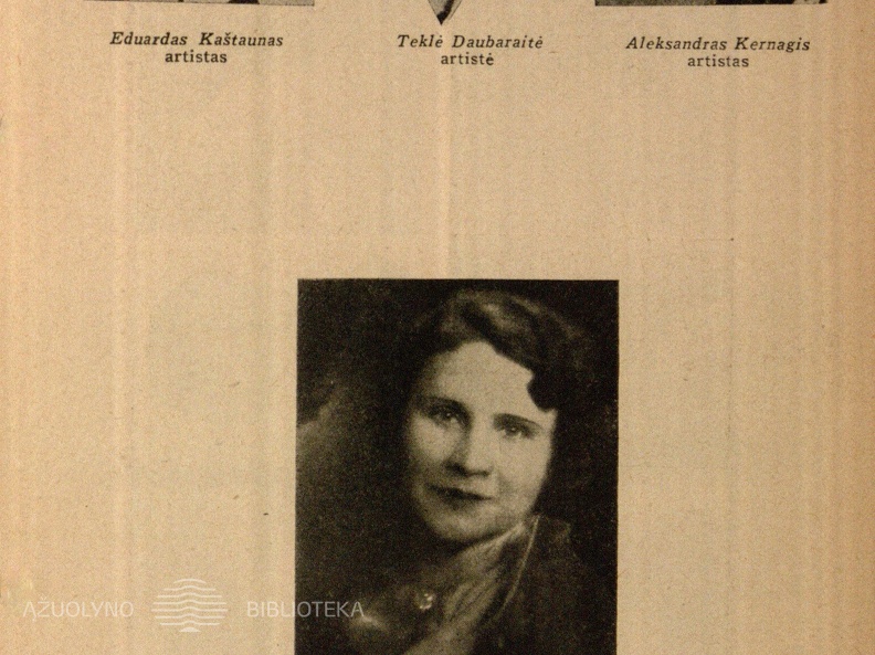 Eduardas Kaštaunas, artistas, Teklė Daubaraitė, artistė, Aleksandras Kernagis