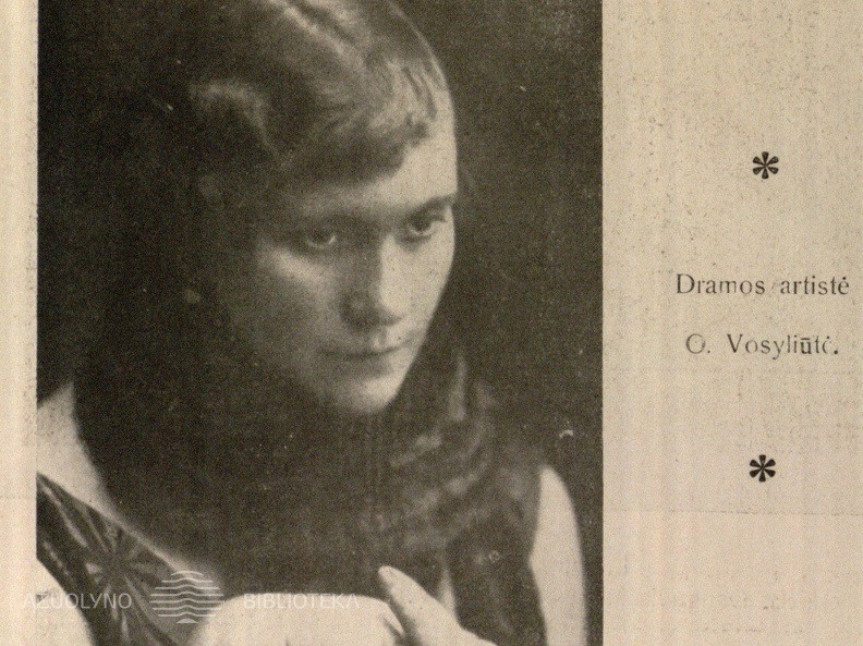 Dramos artistė O. Vosyliūtė // 7 meno dienos.