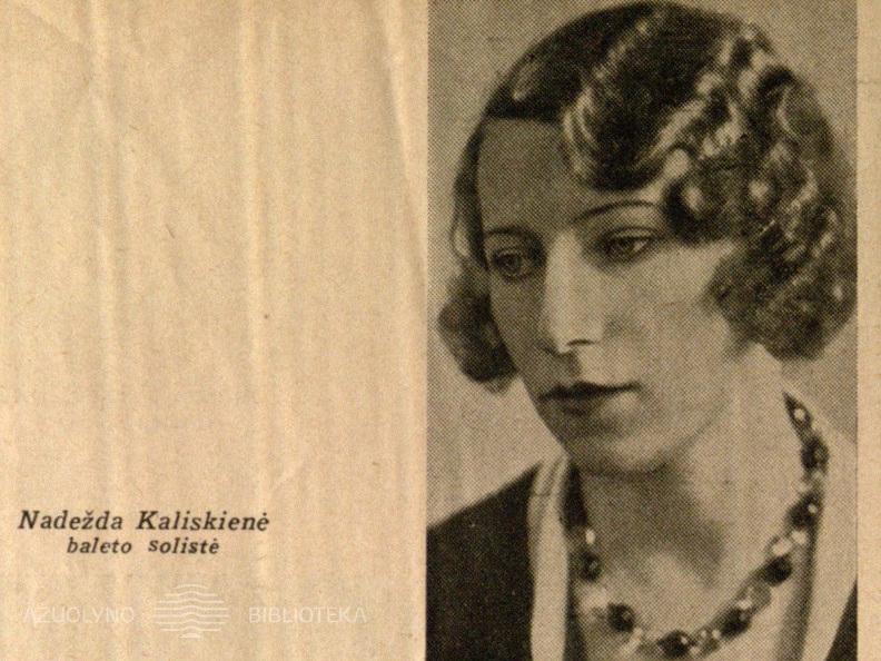 Nadežda Kaliskienė baleto solistė // Meno dienos.