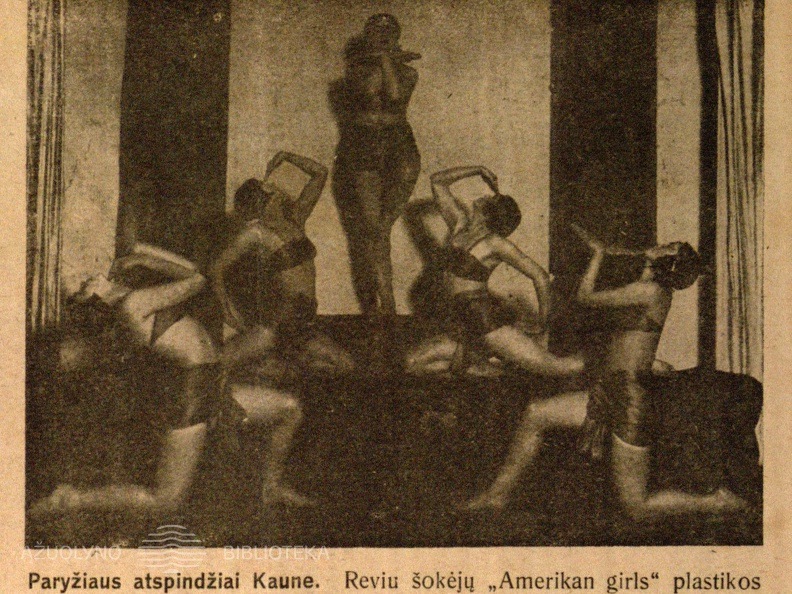 Paryžiaus atspindžiai Kaune. Reviu šokėjų „American girls“ plastikos grupė